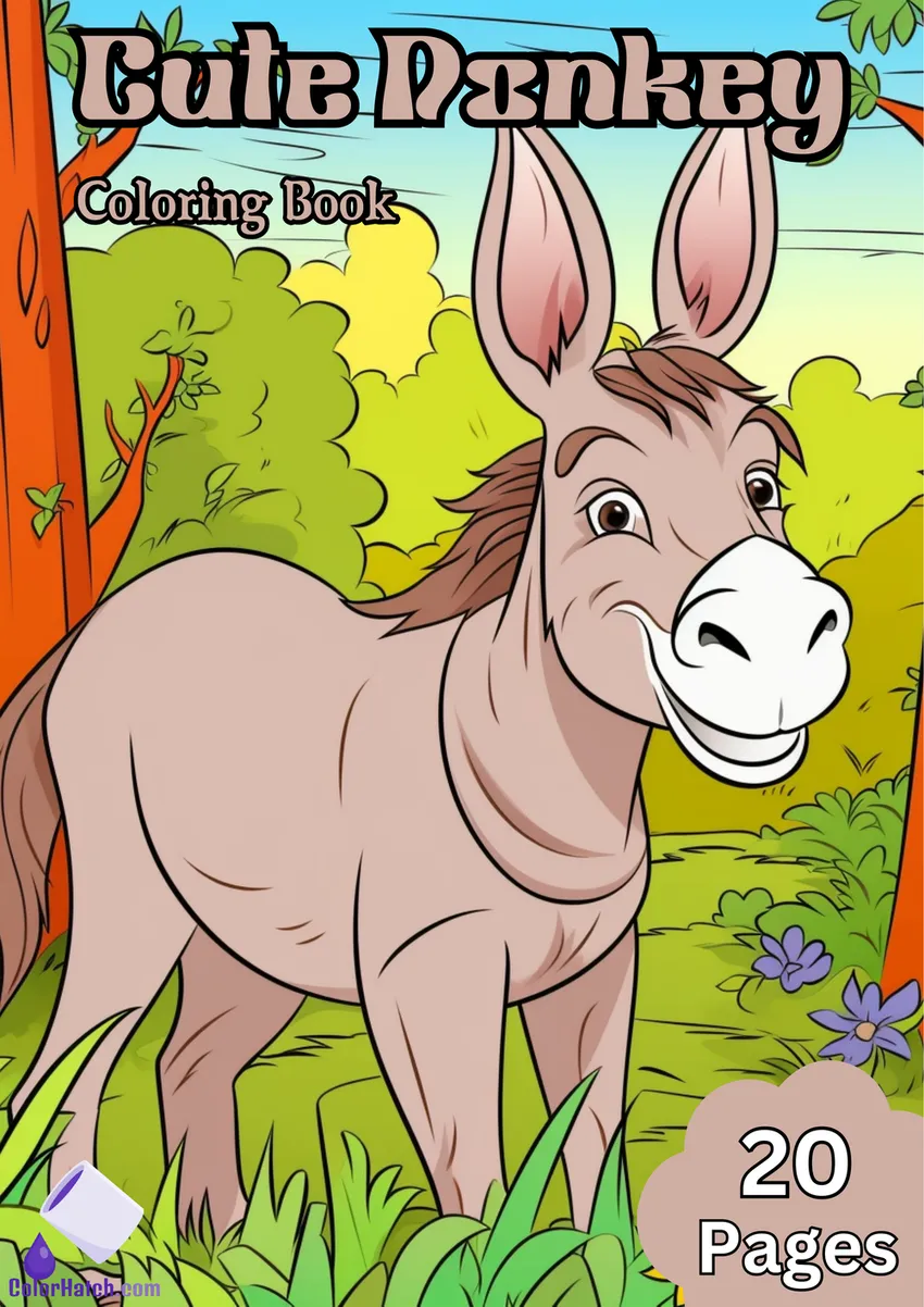 Donkey Coloring Book