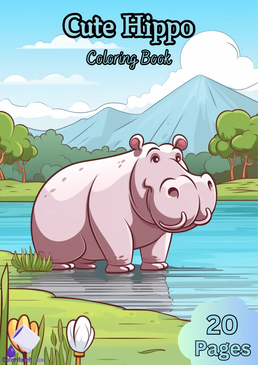 Hippo Coloring Book