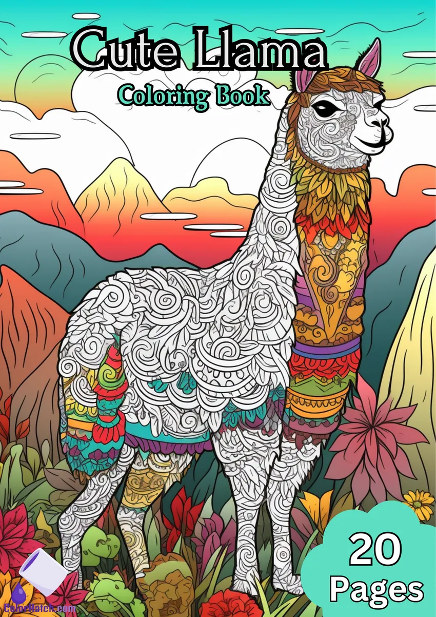 Llama Coloring Book
