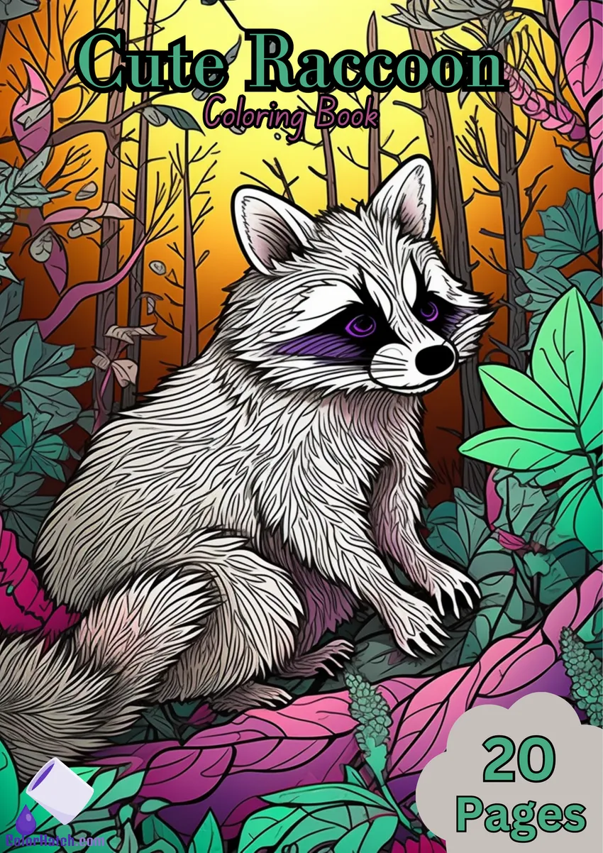 Raccoon Coloring Book