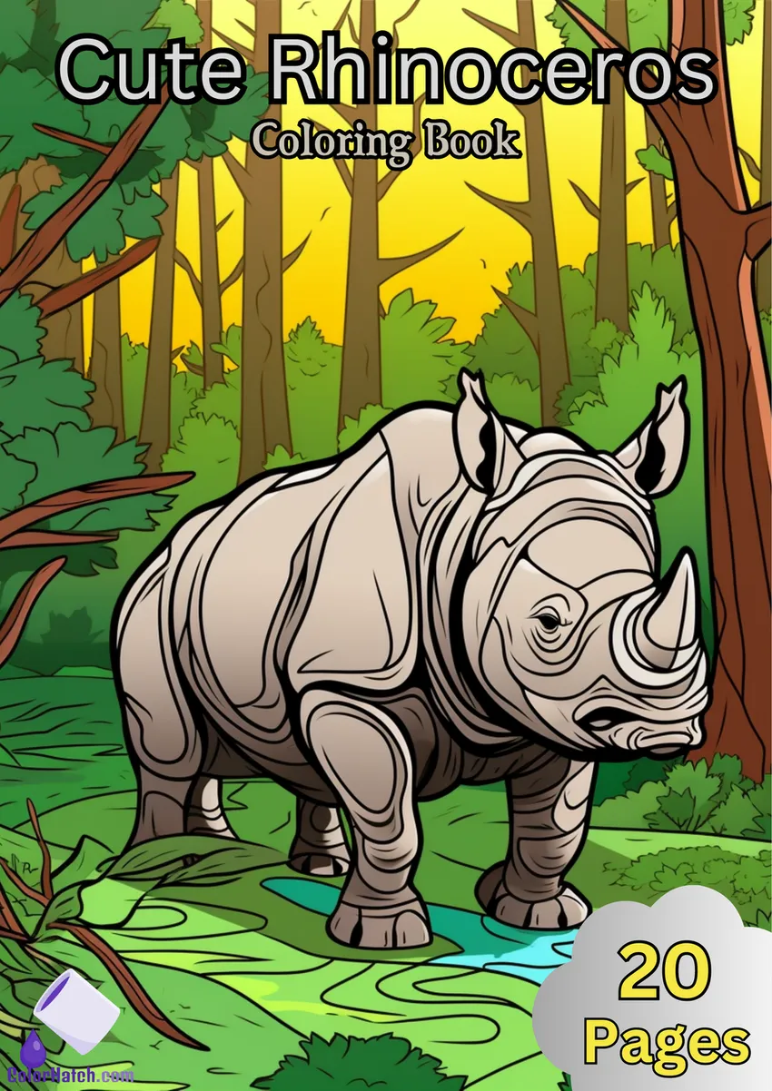 Rhinoceros Coloring Book