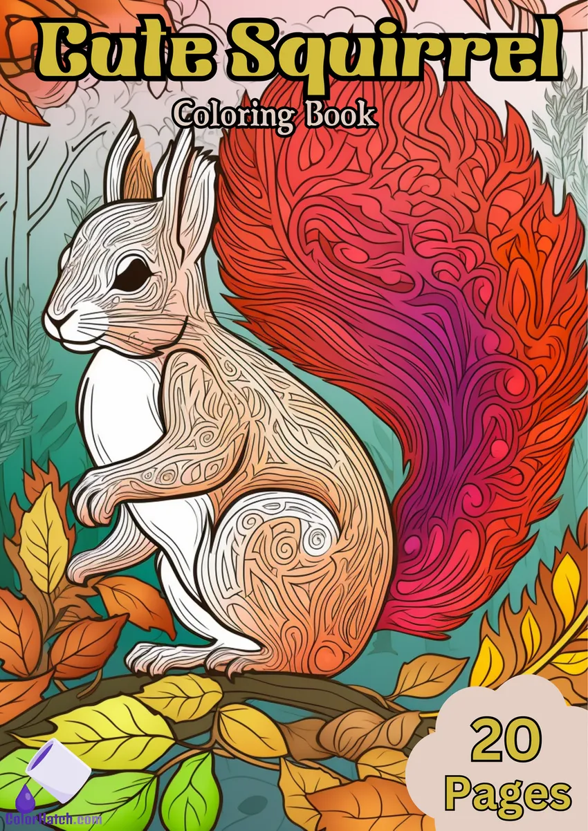 Squirrel Coloring Book