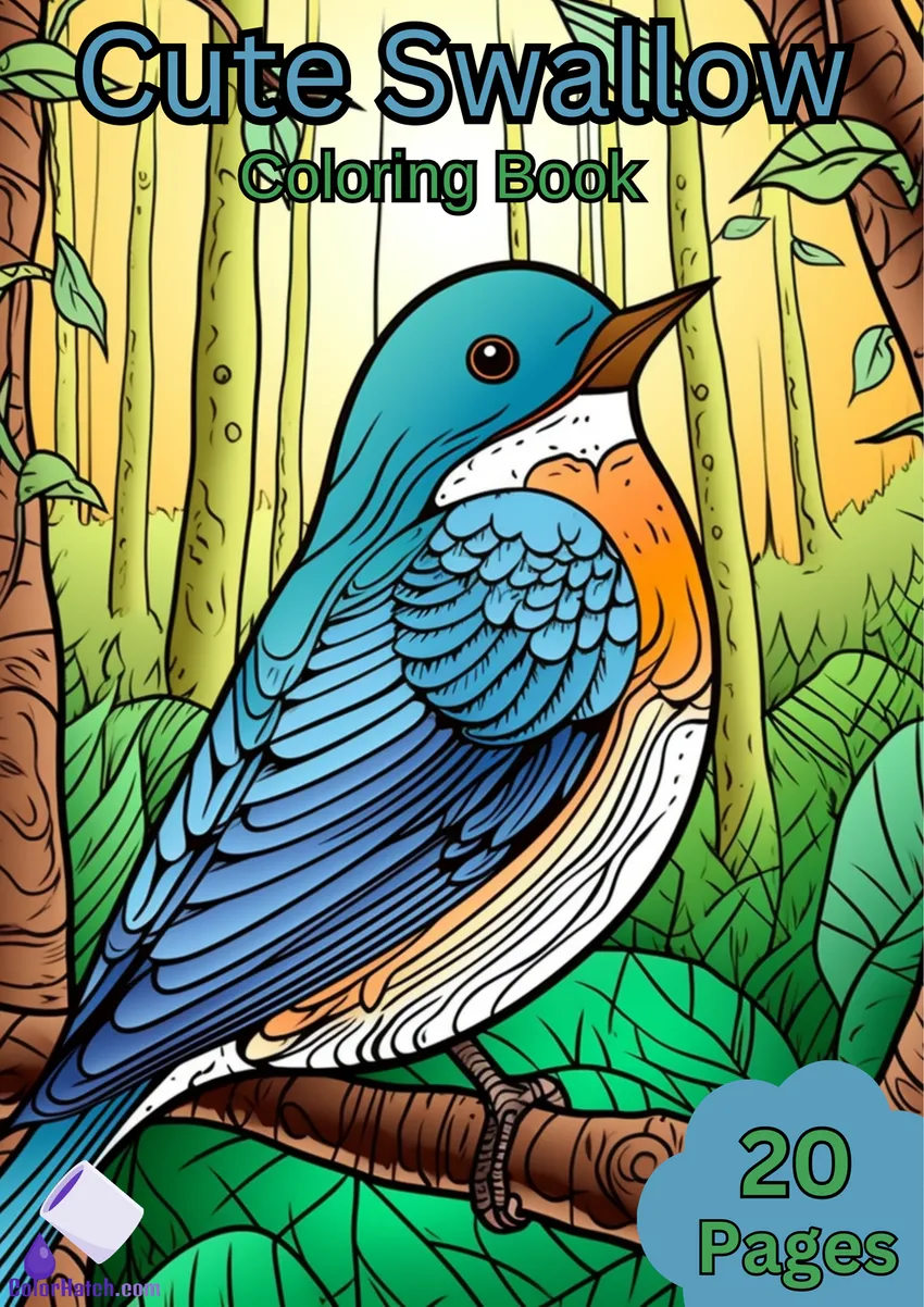 Swallow Coloring Book