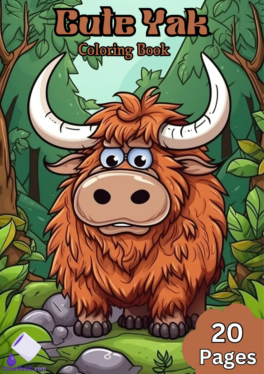 Yak Coloring Book