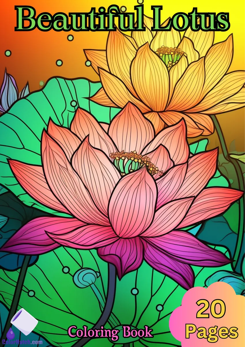 Lotus Coloring Book