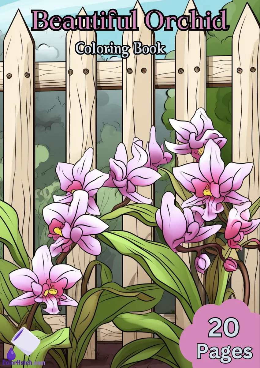 Orchid Coloring Book