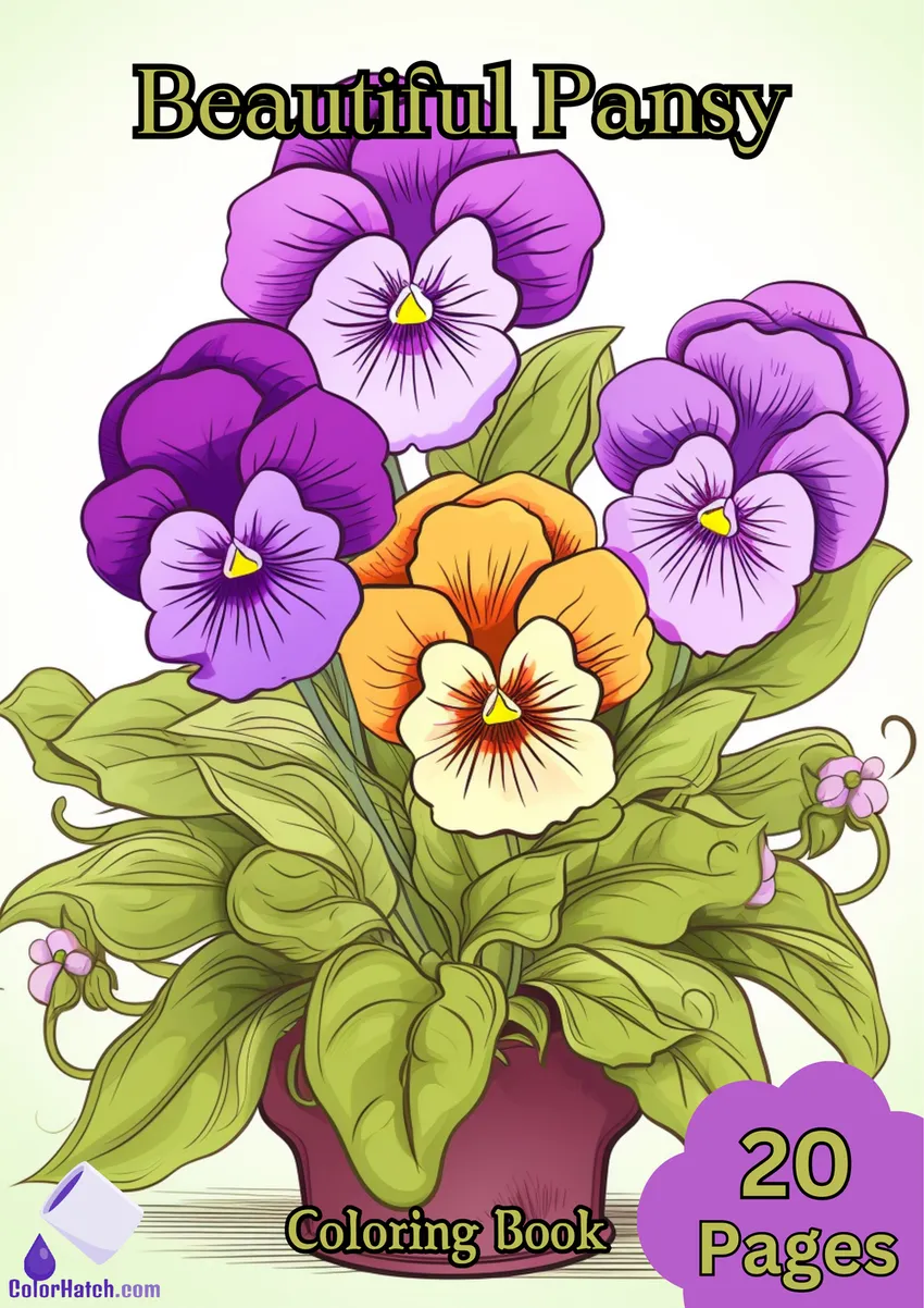 Pansy Coloring Book
