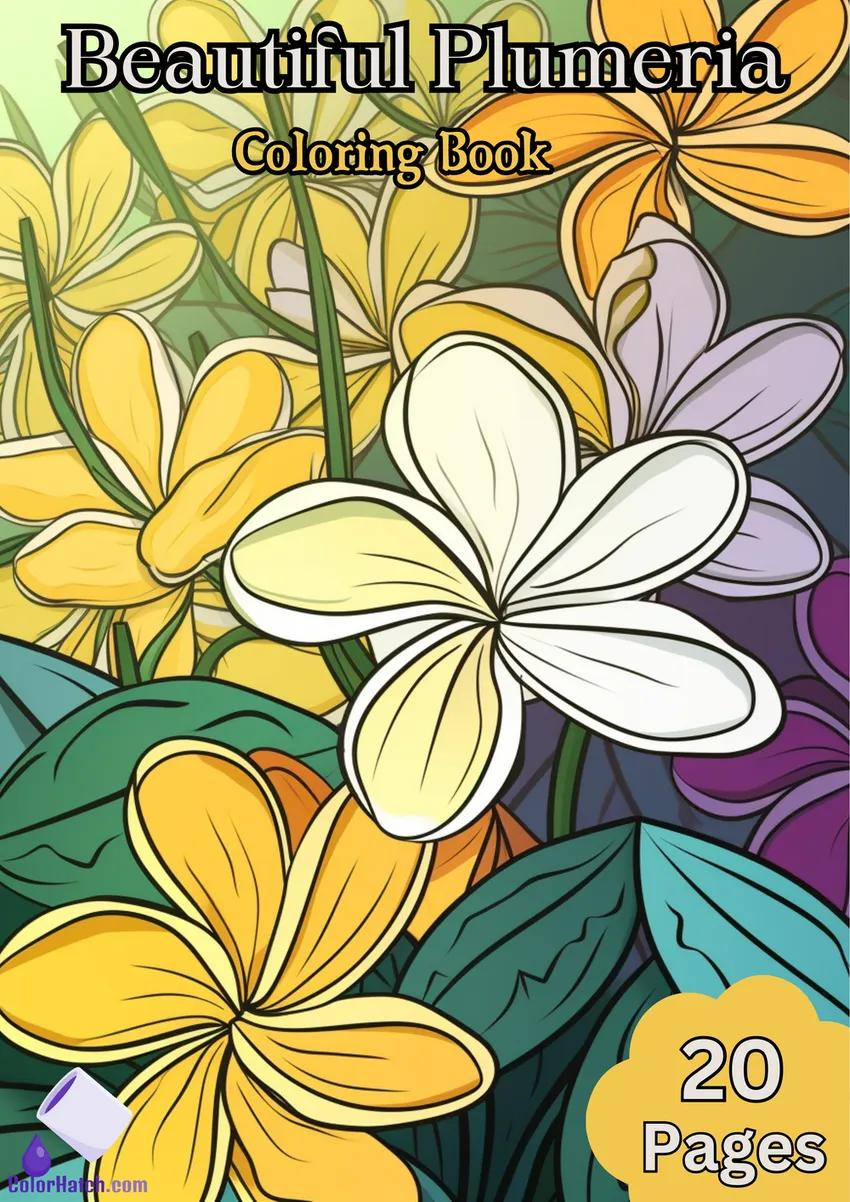 Plumeria Coloring Book