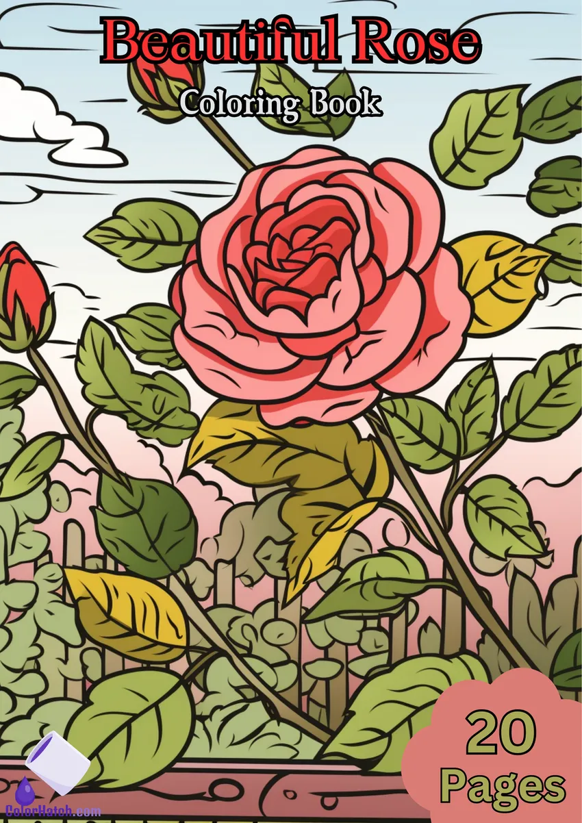 Rose Coloring Book
